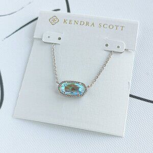 ✨Kendra Scott✨ Elisa Silver Necklace Dichroic Glass